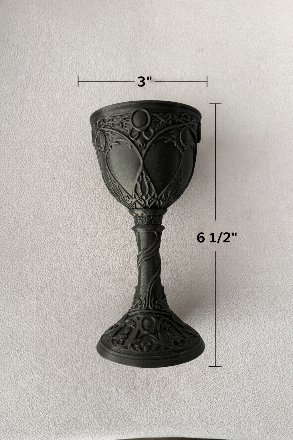 Fantasy Elven Chalice - Antique Gold - 3D Printed Bookshelf Decor