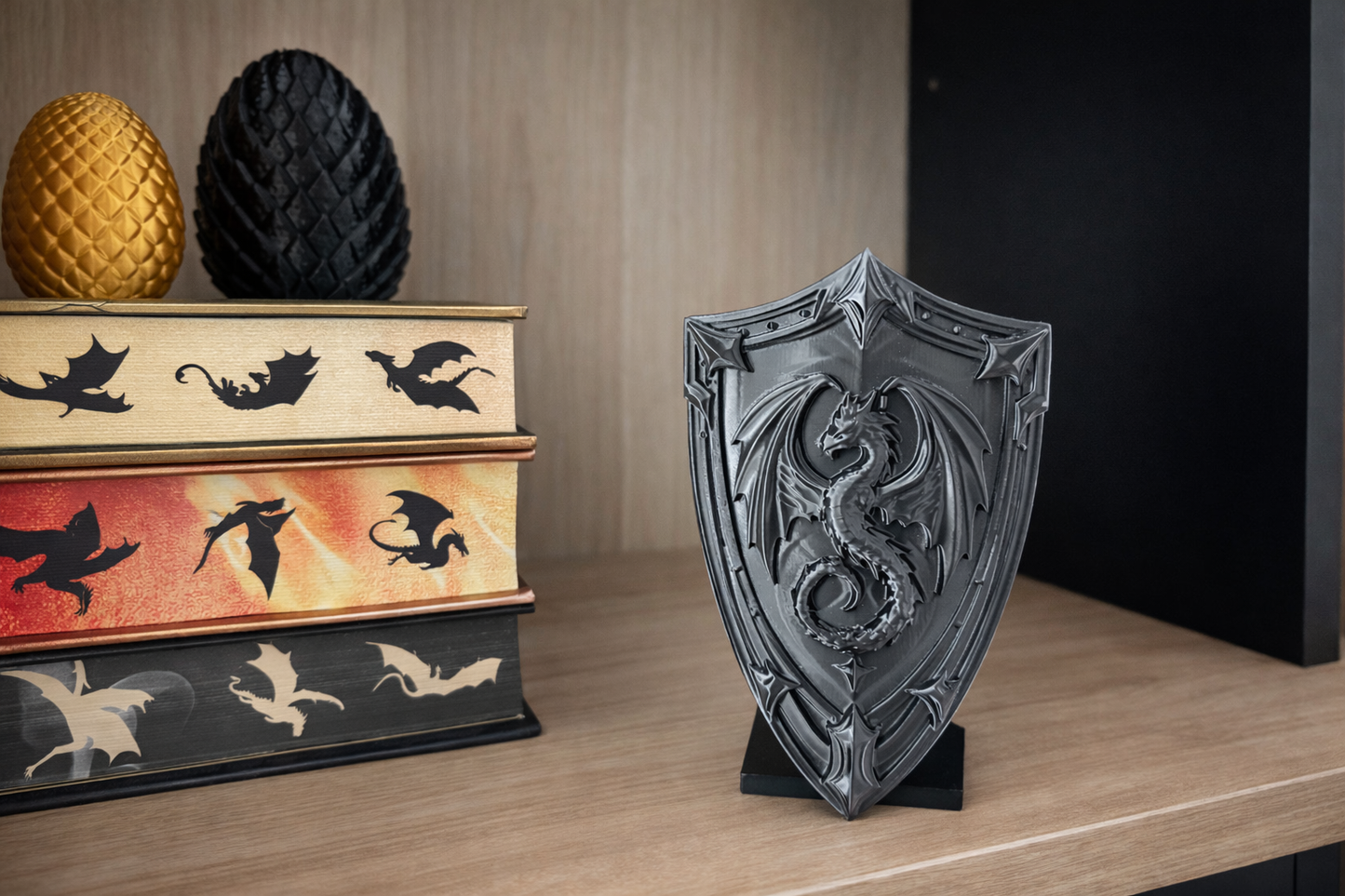 Dragon Crest Shield – 3D Printed Fantasy Decor