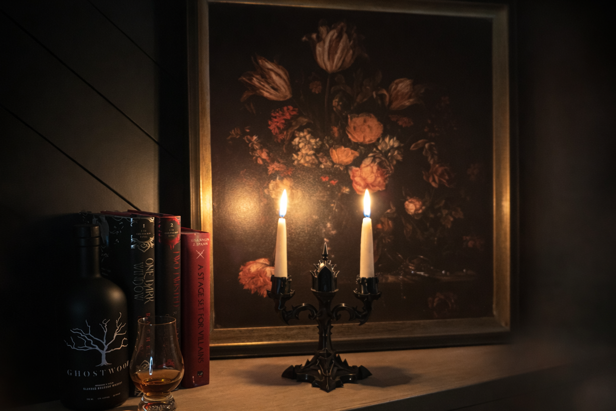 Midnight Court Candelabra